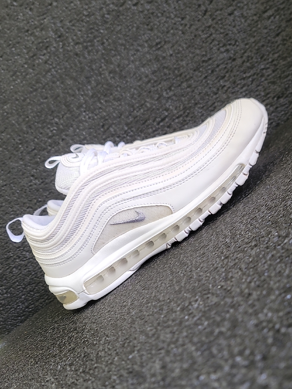 Nike Air Max 97 'Triple White' Mens 9 Ships Today - Picture 2 of 16